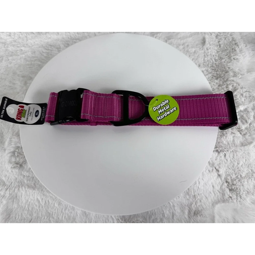 New KONG Max Our Strongest Dog‎ Collar PINK Size XL Neck 20-28